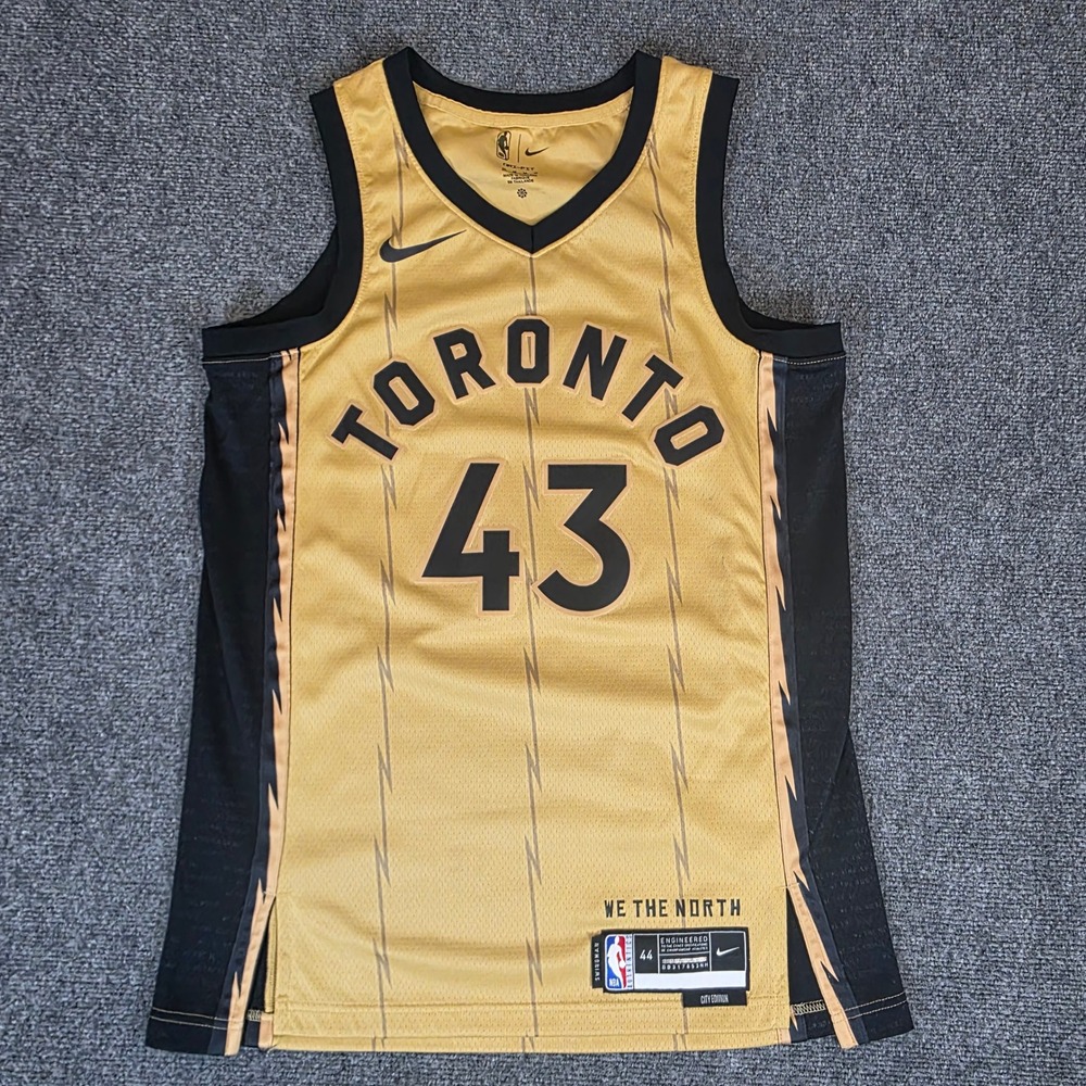 Nike OVO Toronto Raptors Pascal Siakam Medium Gold City Edition Swingman‎ Jersey